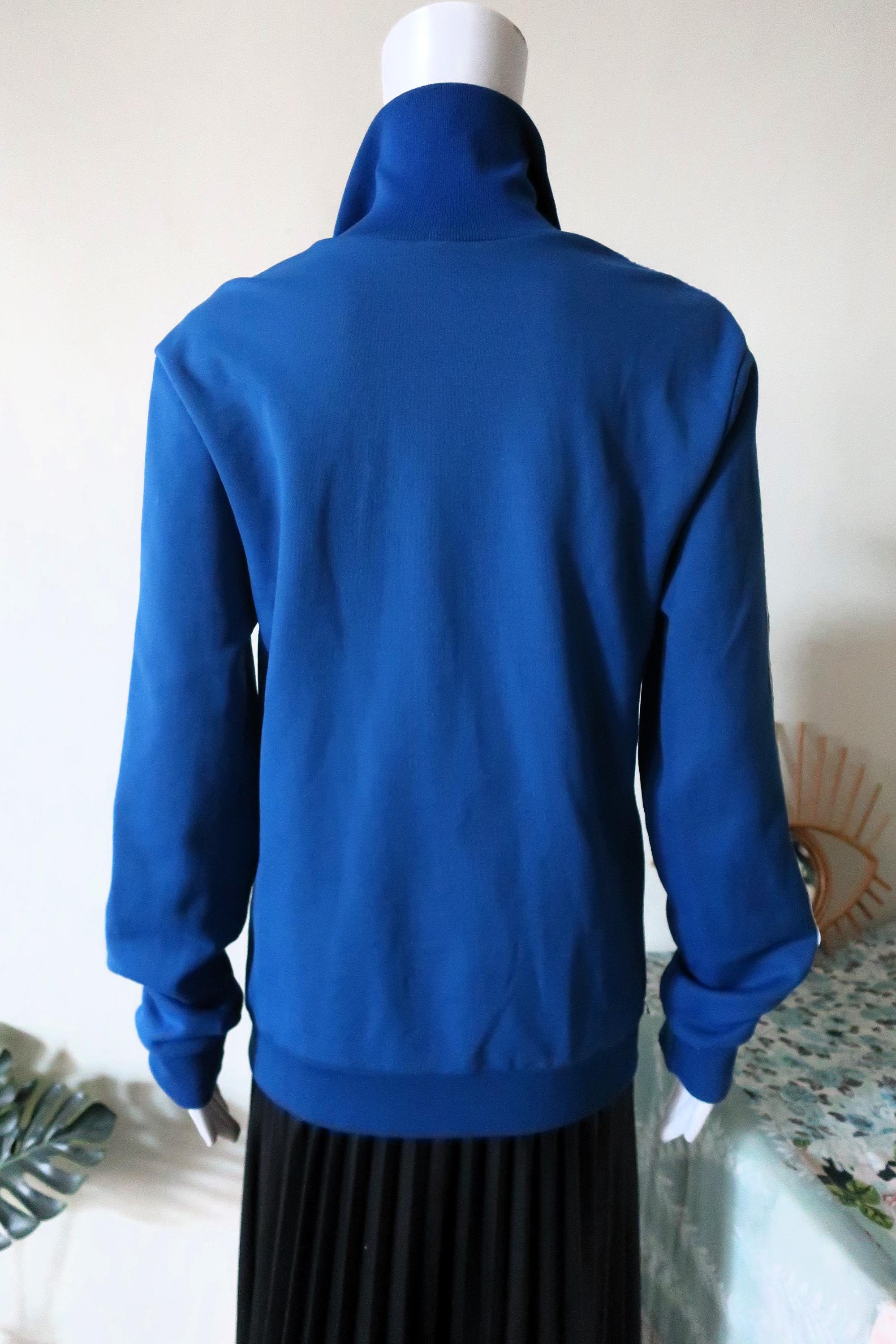 トップス 70s adidas track jacket Vintage 70s Adidas Track Jacket Blue White Stripes Trefoil Logo