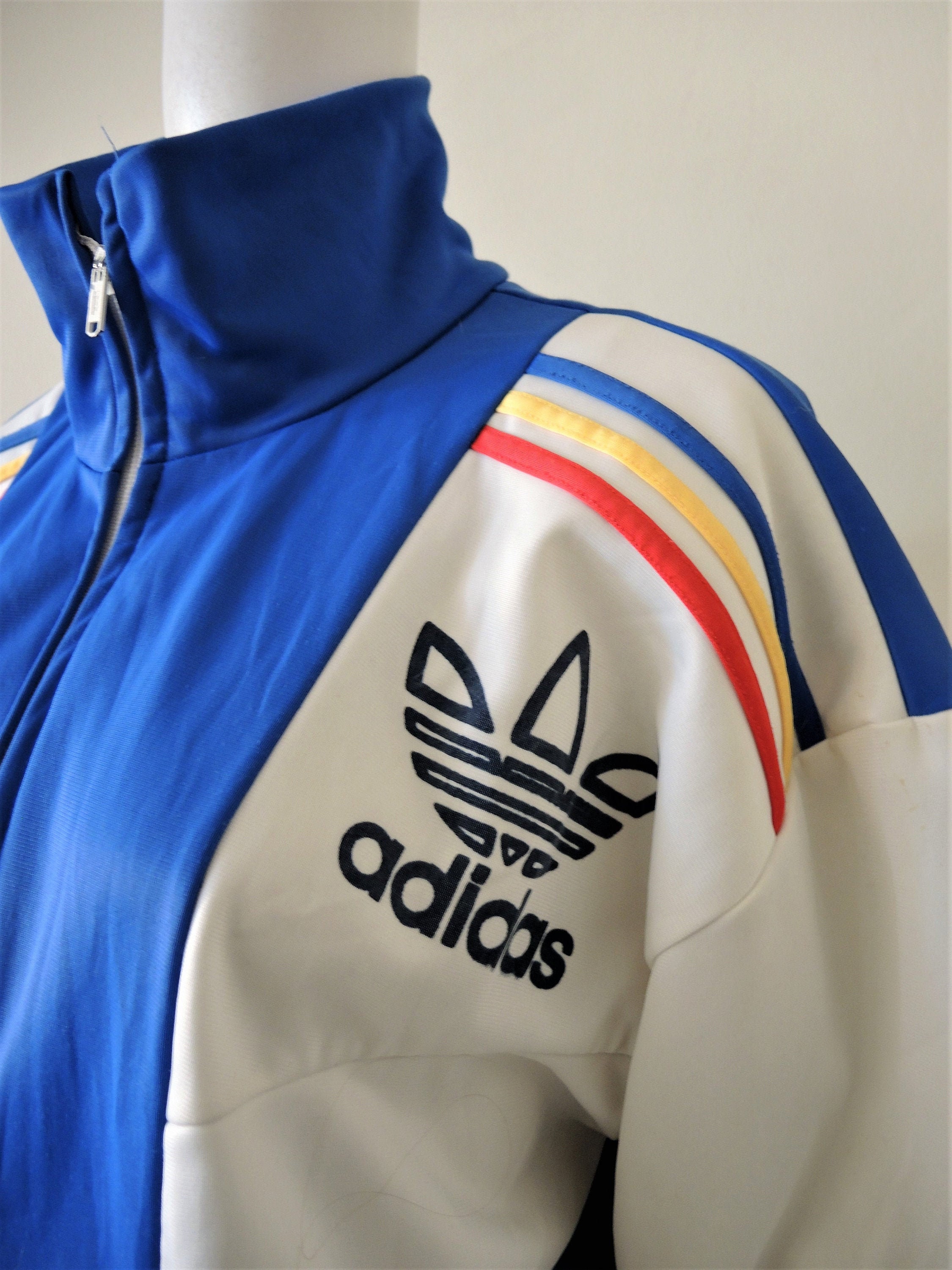 Vintage Adidas trainingsjack Trefoil kleur-blokkerende rave | Etsy Nederland