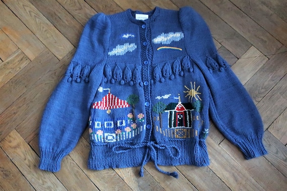 ヴィンテージ レチューザ ハンドメイド 刺繍入り フォークロア ウール 
