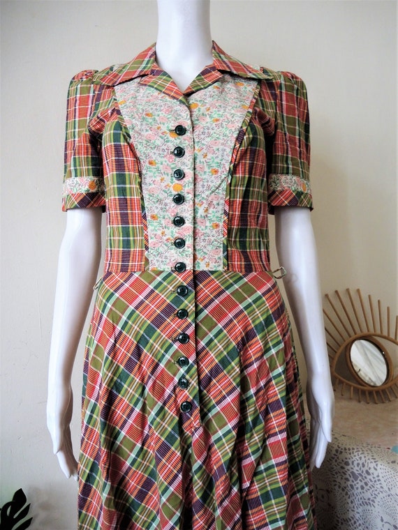 Vintage Betty Barclay cotton maxi prairie dress w… - image 4
