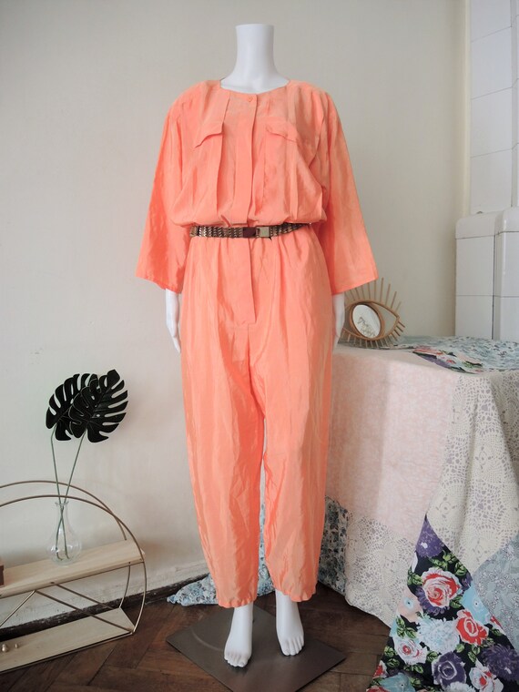 Vintage Betty Barclay oversized salmon apricot bo… - image 5