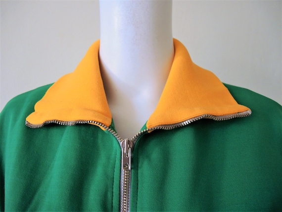 Vintage Finnish green track jacket with yellow co… - image 4