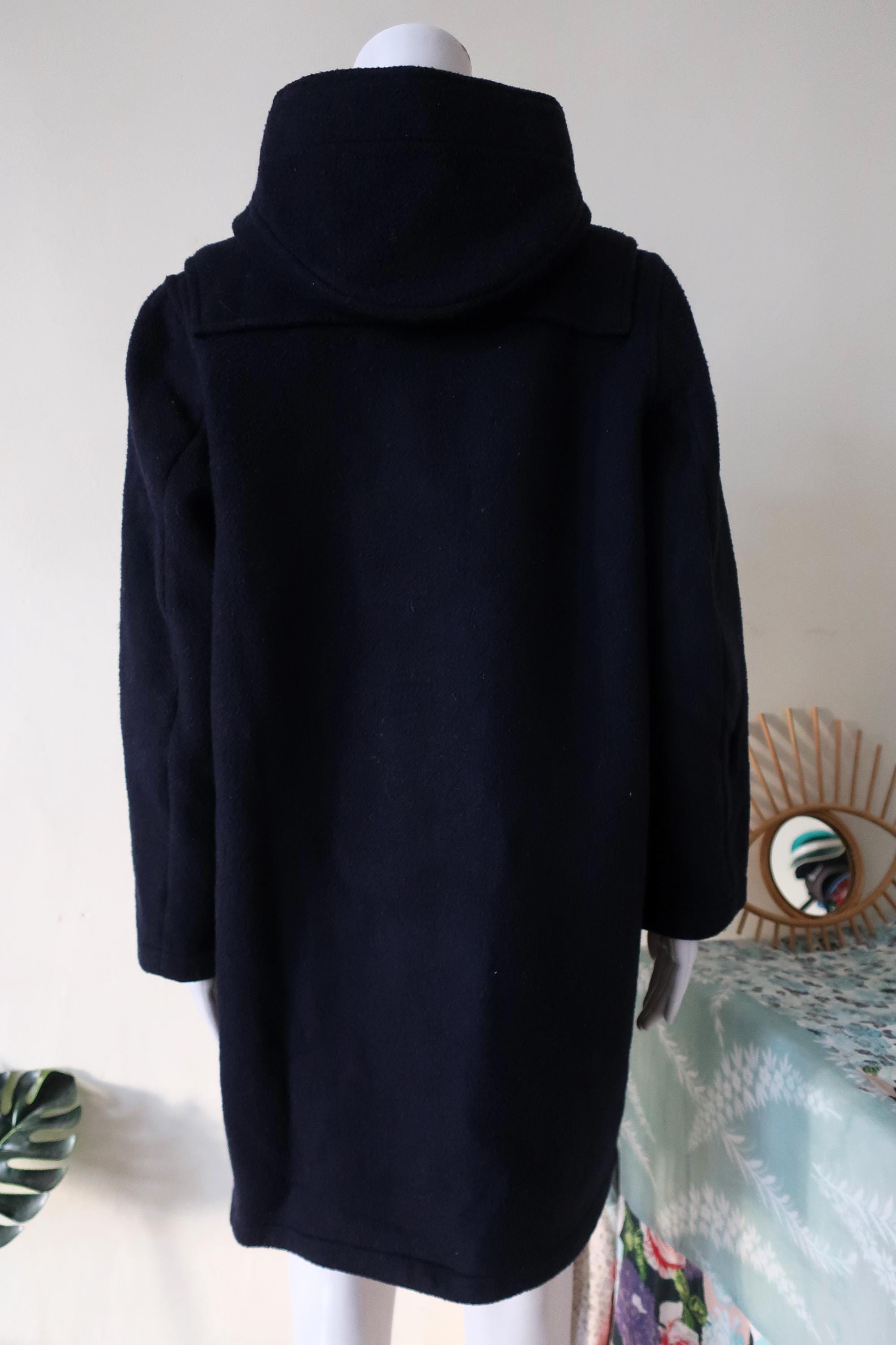 British Vintage Gloverall Duffle Coat Dark Blue With Toggles