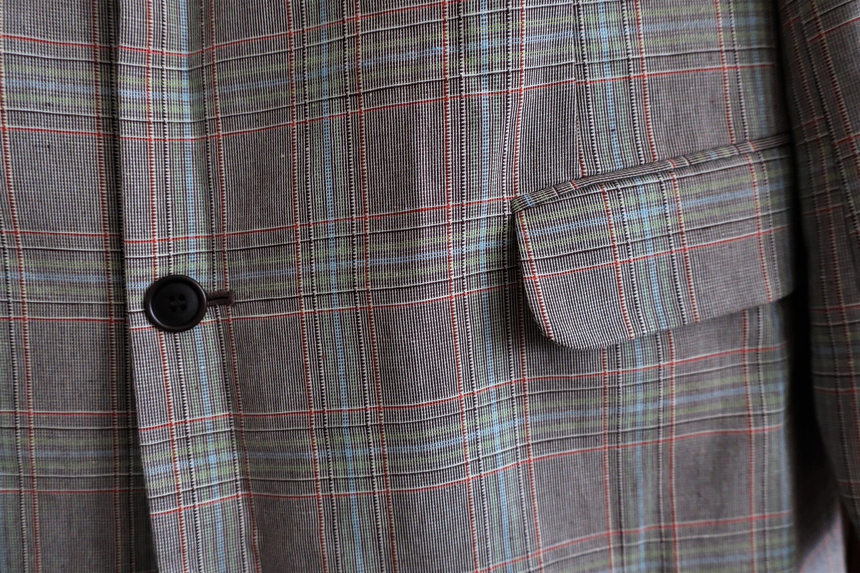 Vintage DKNY Linen Cotton Micro Check Jacket Blazer Y2K 1990s 90s 