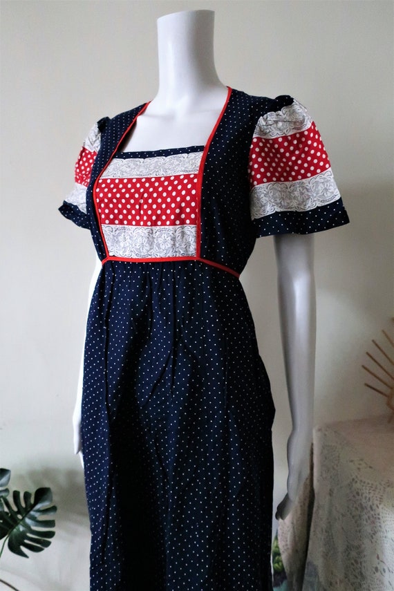 Finnish Vintage Vanessa by Rissanen midi dress wit