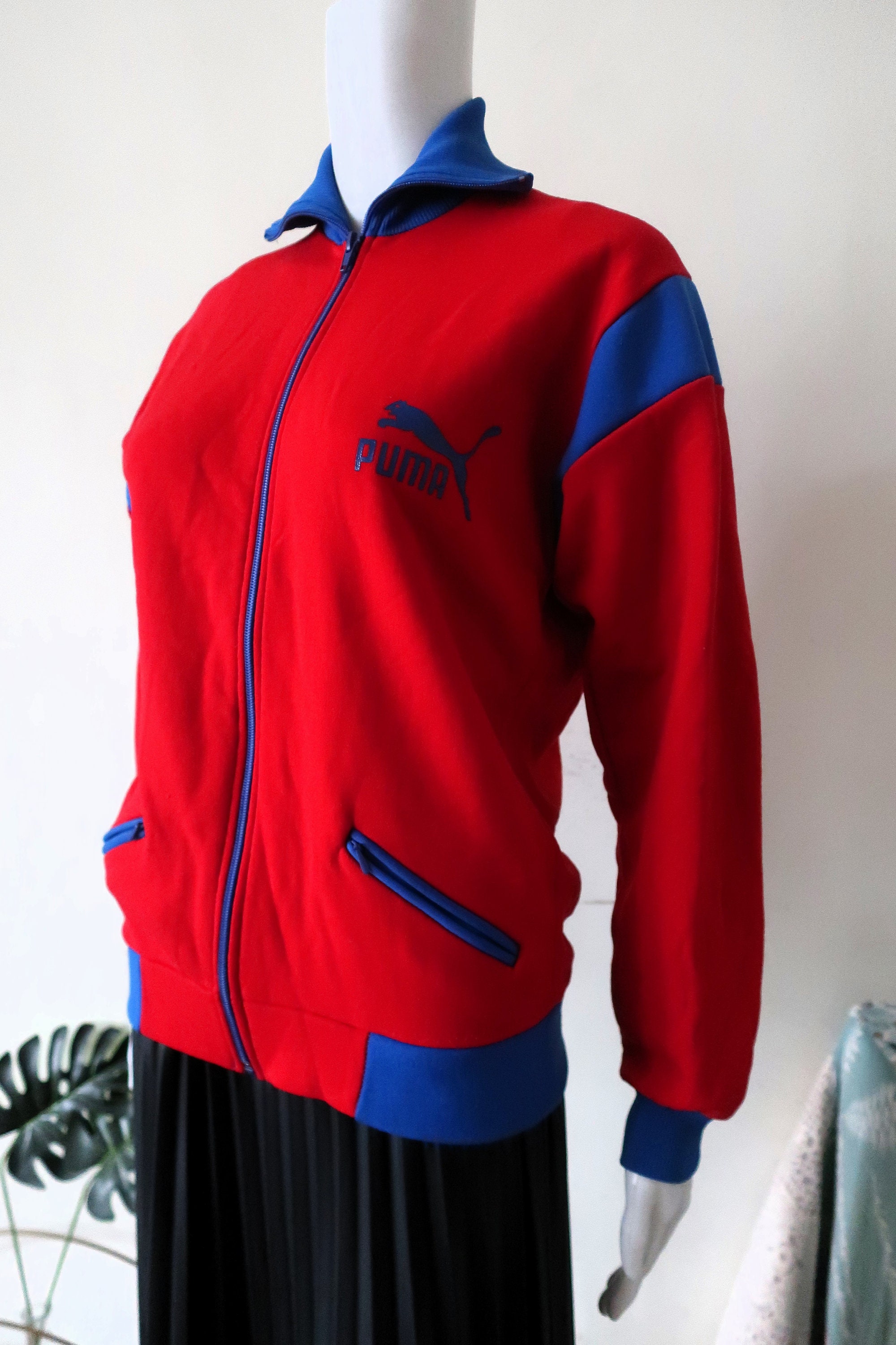80s Vintage Puma Track Jacket Blue Size 7 | eBay
