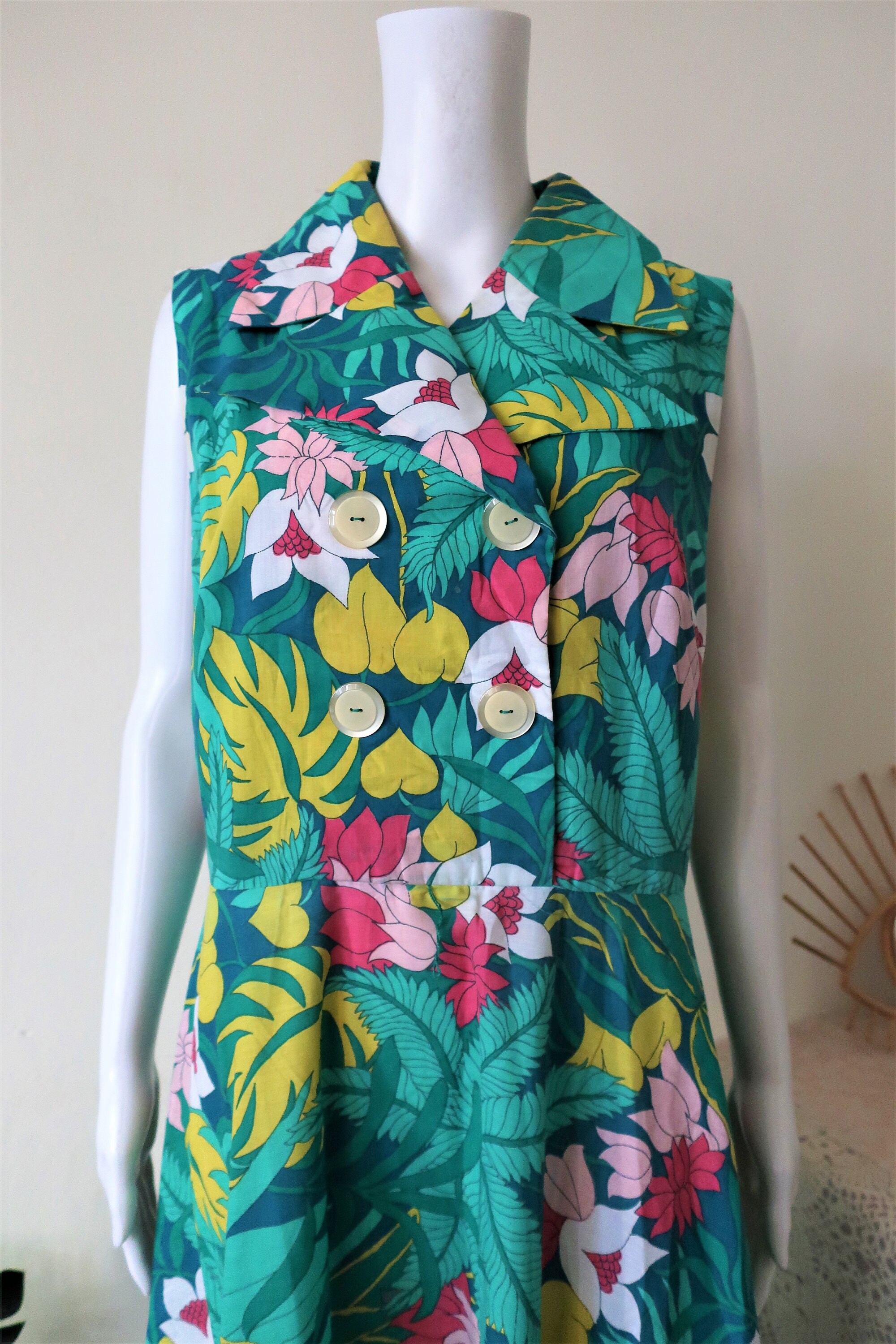 【メール便無料】 Vintage Danish Maxi Collar Statement With Sleeveless Dress 西洋