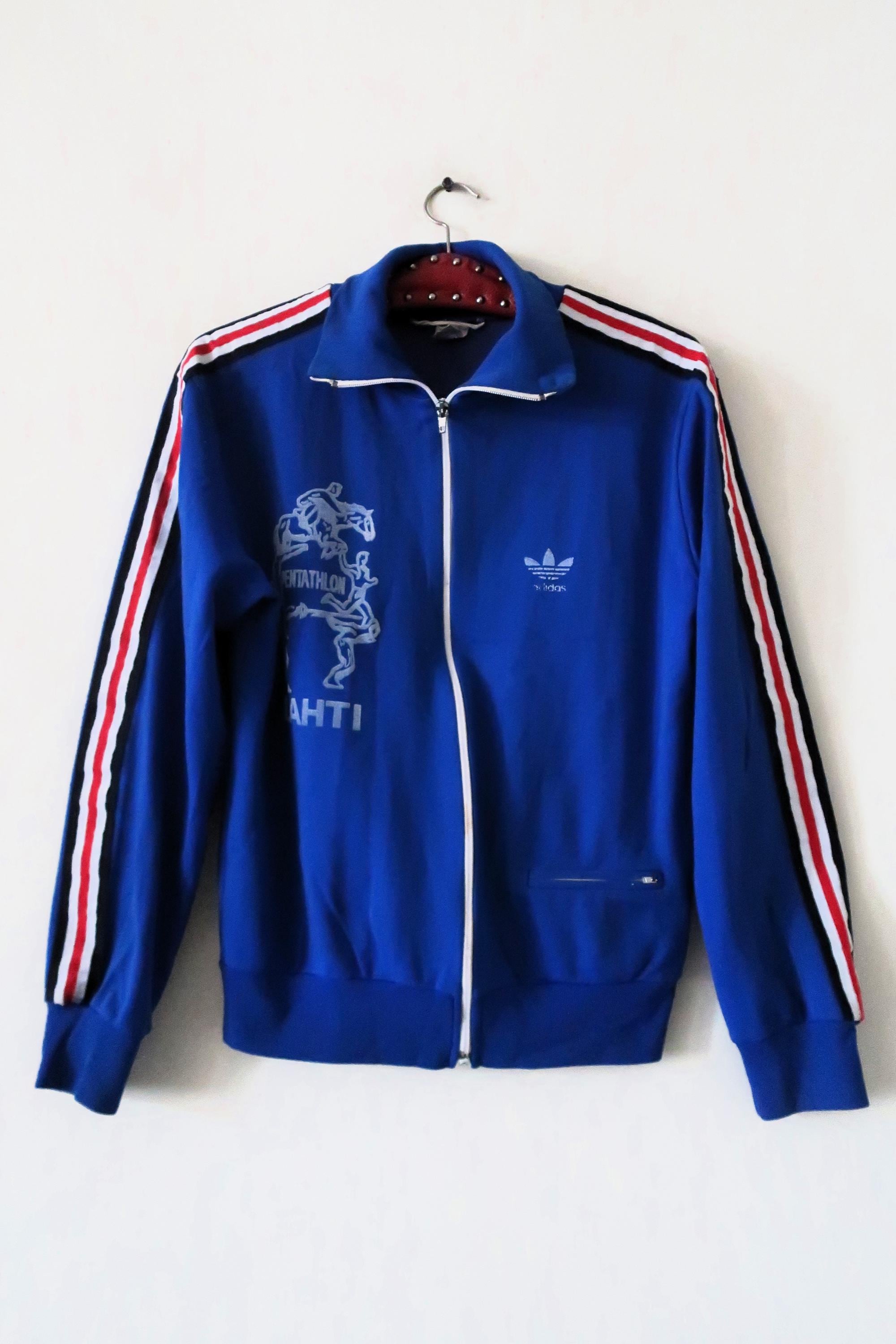 Vintage Adidas Track Jacket 80s / Lahti Pentathlon / Finnlene Back