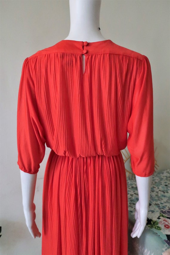 Vintage H&M Hennes Mauritz light red coral poppy … - image 7