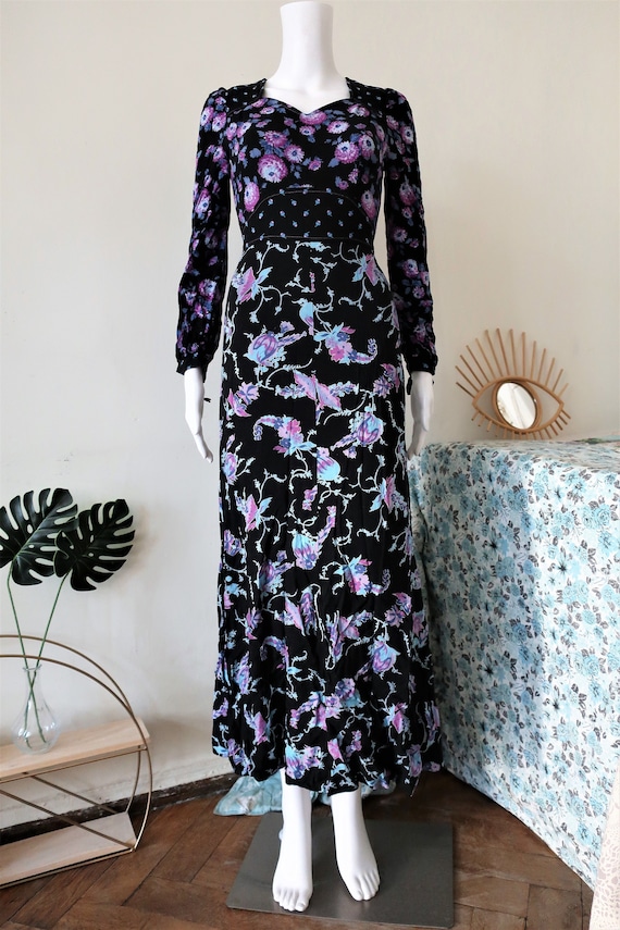 chinese dress ladies Sienna Black Floral Maxi Dress Mommy & Me Matching Outfits (Final Sale) Small