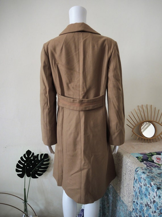 Vintage Anna Holtblad camel colored wool coat wit… - image 6