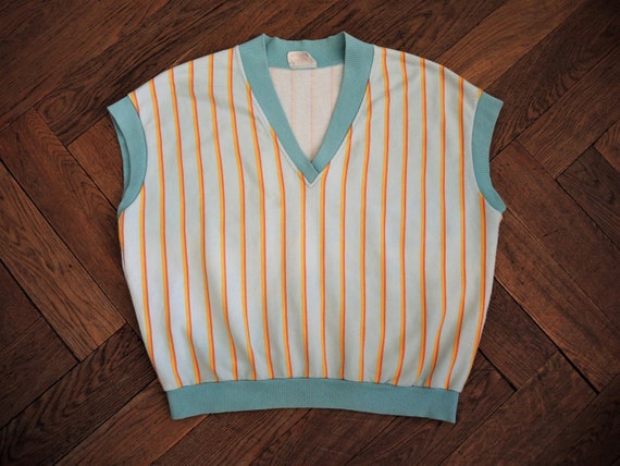 Vintage Marimekko pastel blue cotton t-shirt top … - image 8