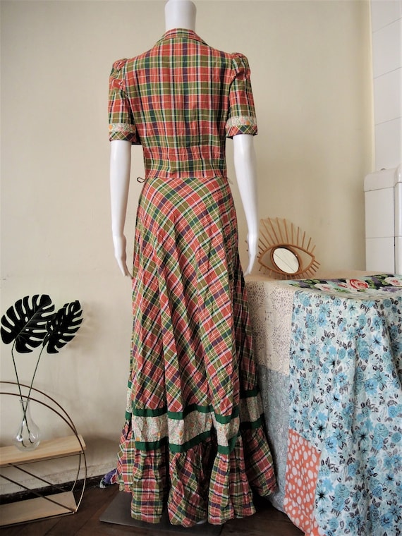 Vintage Betty Barclay cotton maxi prairie dress w… - image 7