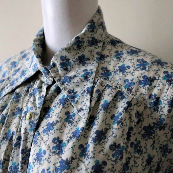 70s Floral Shirt - Etsy