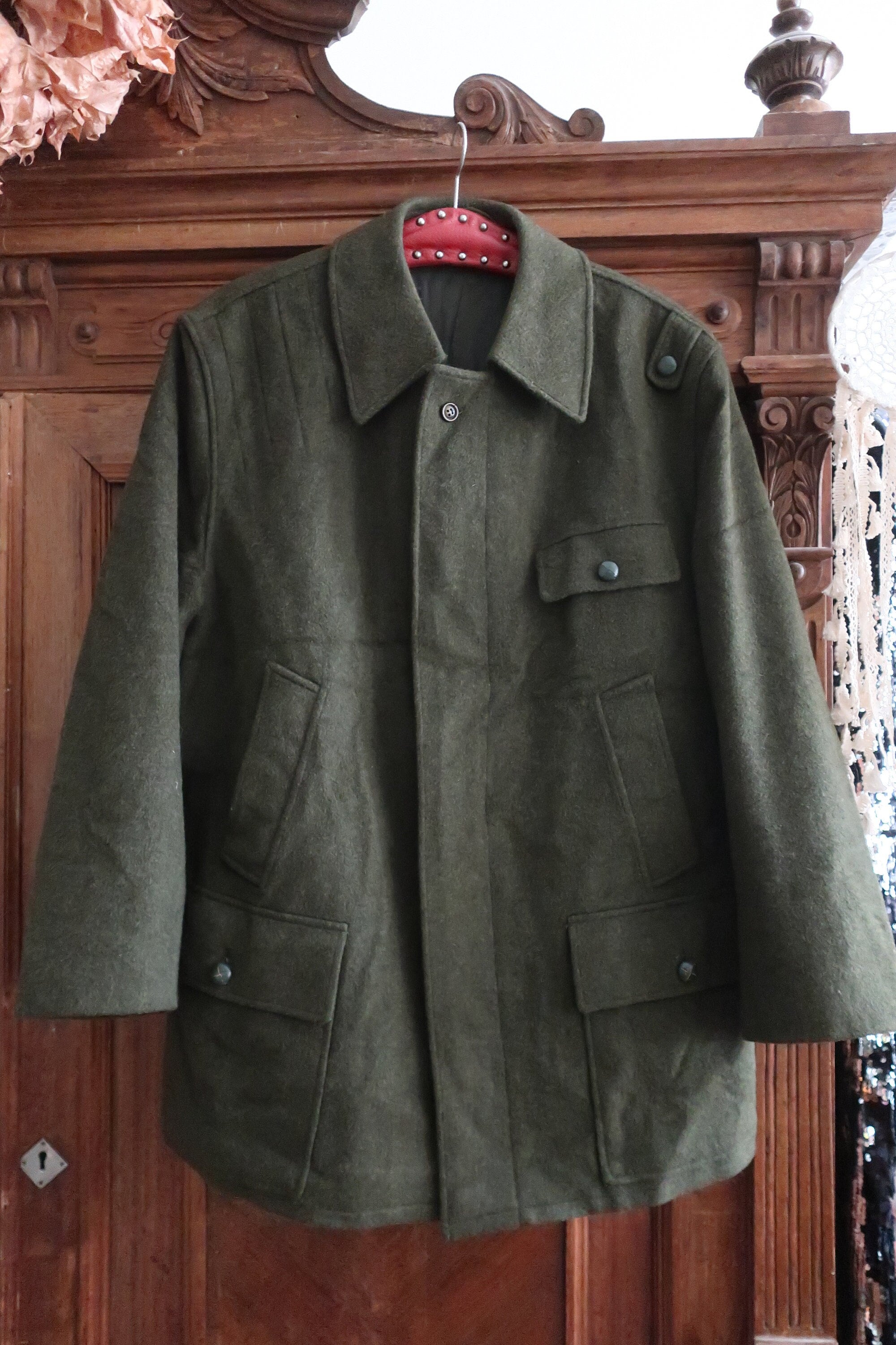 Giacca corta in lana loden Pischl vintage austriaca con Giacca corta in lana loden Pischl vintage austriaca con