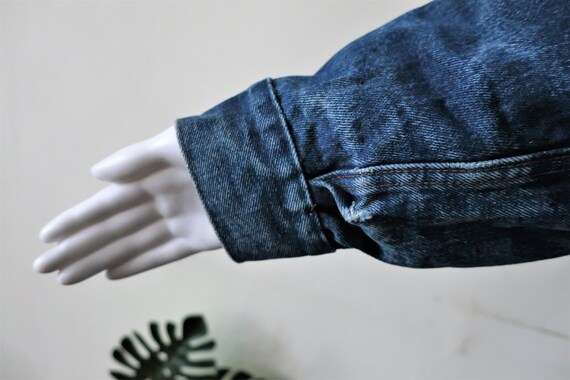 Vintage Rifle denim jeans trucker jacket with war… - image 8