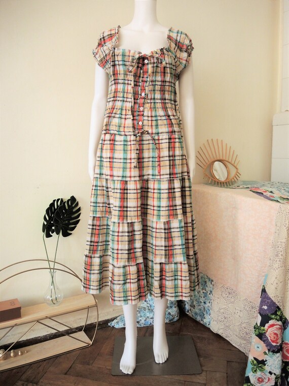 madras maxi dress