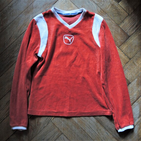 Vintage red Puma sweatshirt sweater longsleeve wi… - image 7