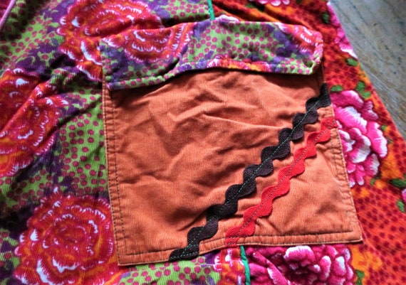 Vintage Oilily Baby Corduroy Cotton Midi Skirt With Saddle