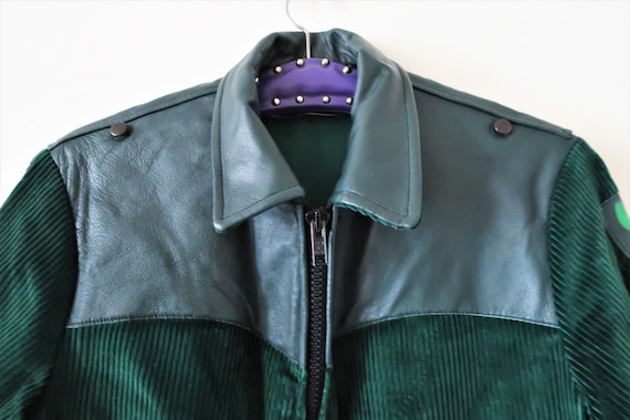 cacharel 短丈 ジャケット 襟レザー ウール ヴィンテージ 追加