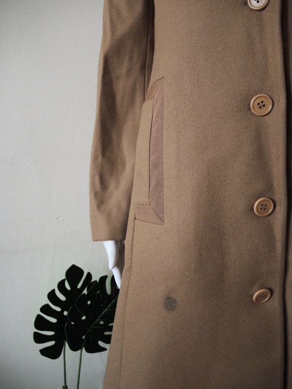 Vintage Anna Holtblad camel colored wool coat wit… - image 3