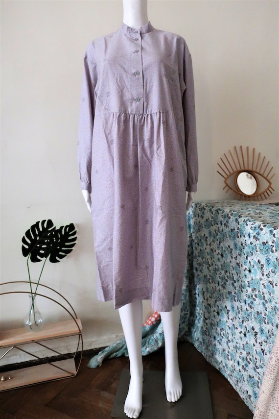 Vintage Marimekko Finland grey cotton midi dress … - image 7