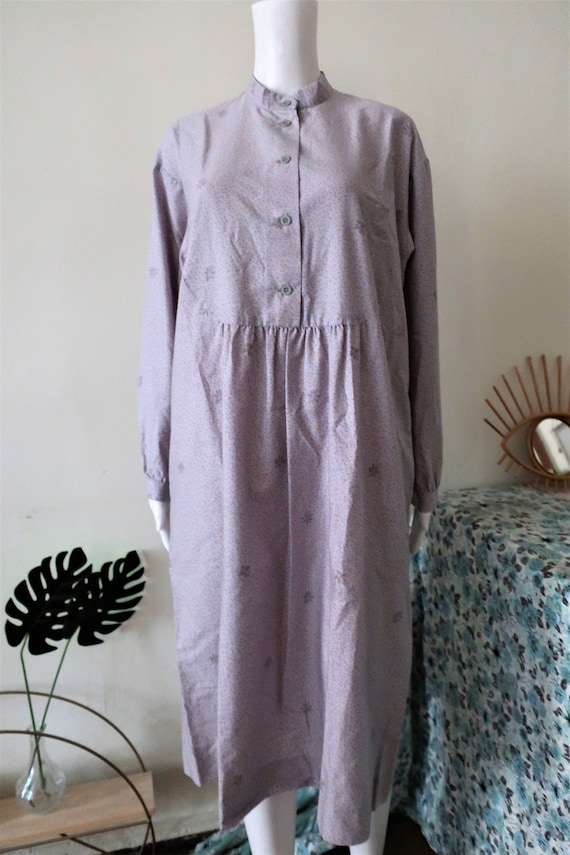 Vintage Marimekko Finland grey cotton midi dress … - image 6