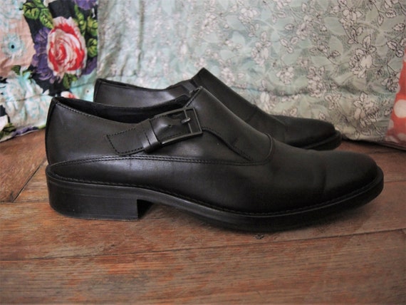 Vintage Versace Classic Men Dress Monk Leather Shoes … - Gem