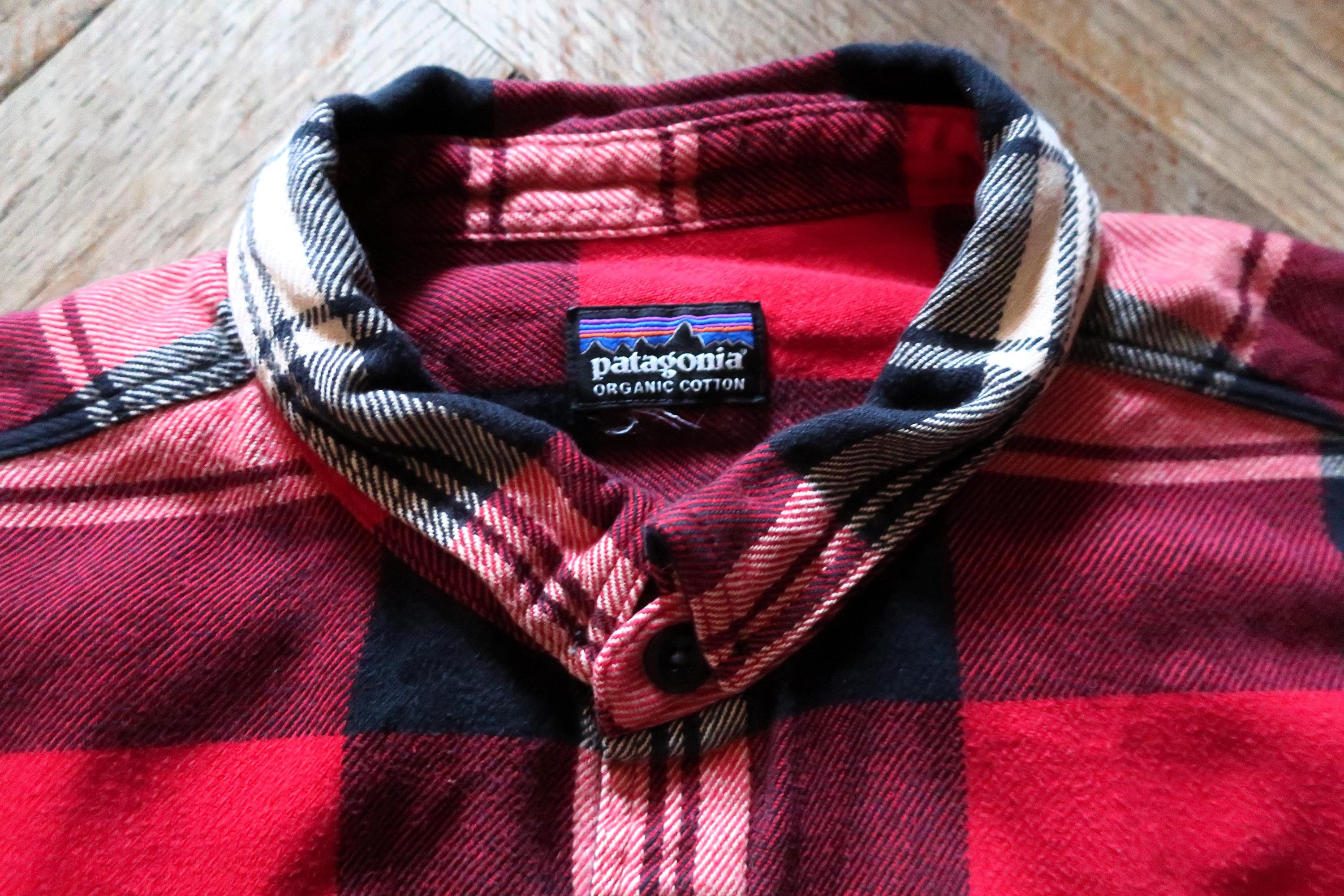 トップス 00s patagonia check shirt Vintage Patagonia Brushed Organic Cotton Red Black and White Plaid