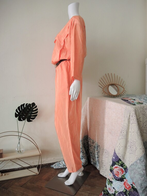 Vintage Betty Barclay oversized salmon apricot bo… - image 7