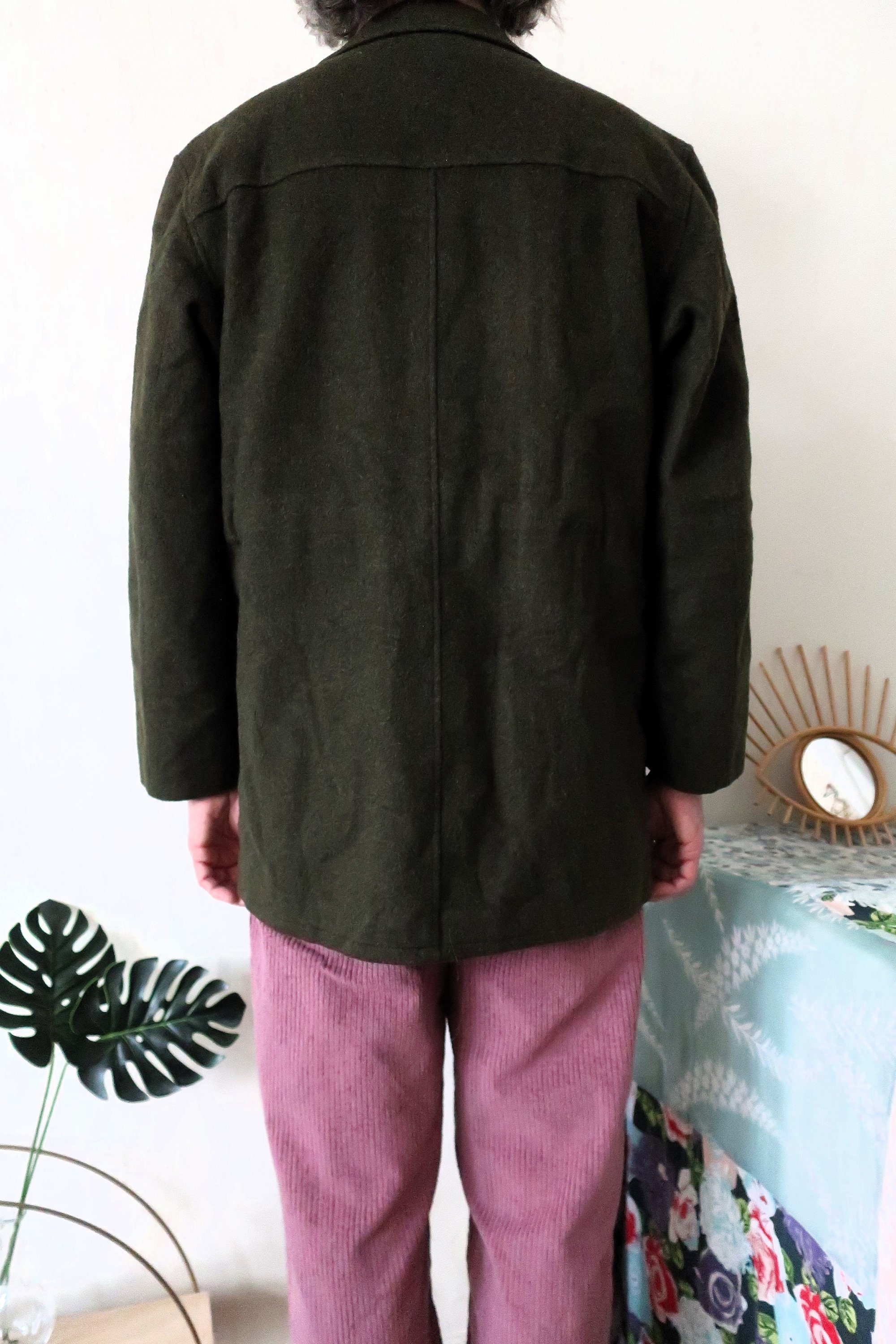 Austrian Vintage Pischl Loden Wool Jacket Short Coat With