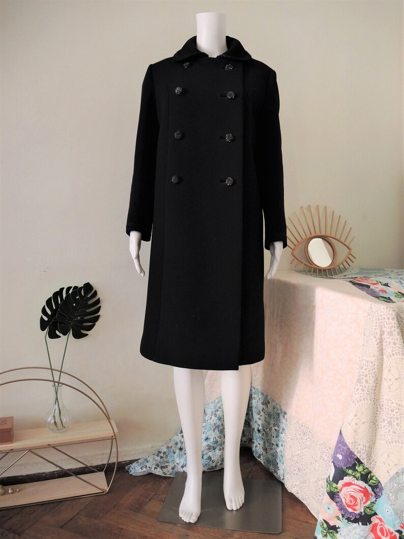 Vintage Double-breasted Structured Diana Coat Peacoat With - Etsy