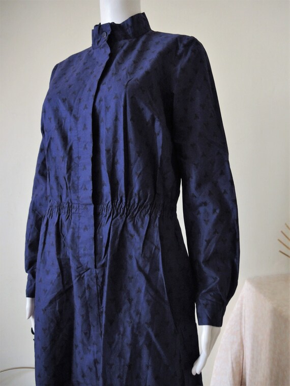 Vintage Marimekko Finland dark purple cotton midi