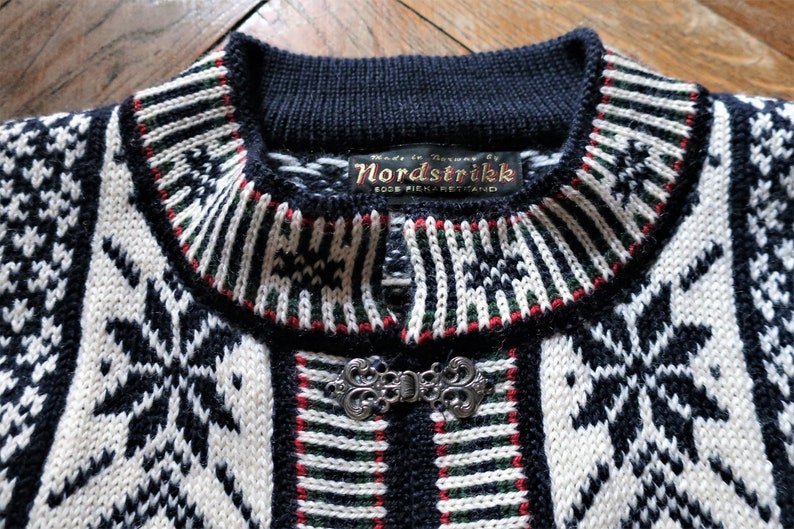 Vintage Nordstrikk Norwegian Folklore Wool Knit Cardigan | Etsy