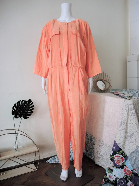 Vintage Betty Barclay oversized salmon apricot bo… - image 4