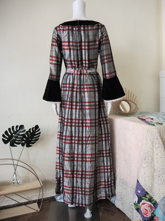 Vintage Kati at Laura Phillips belted maxi tartan… - image 8