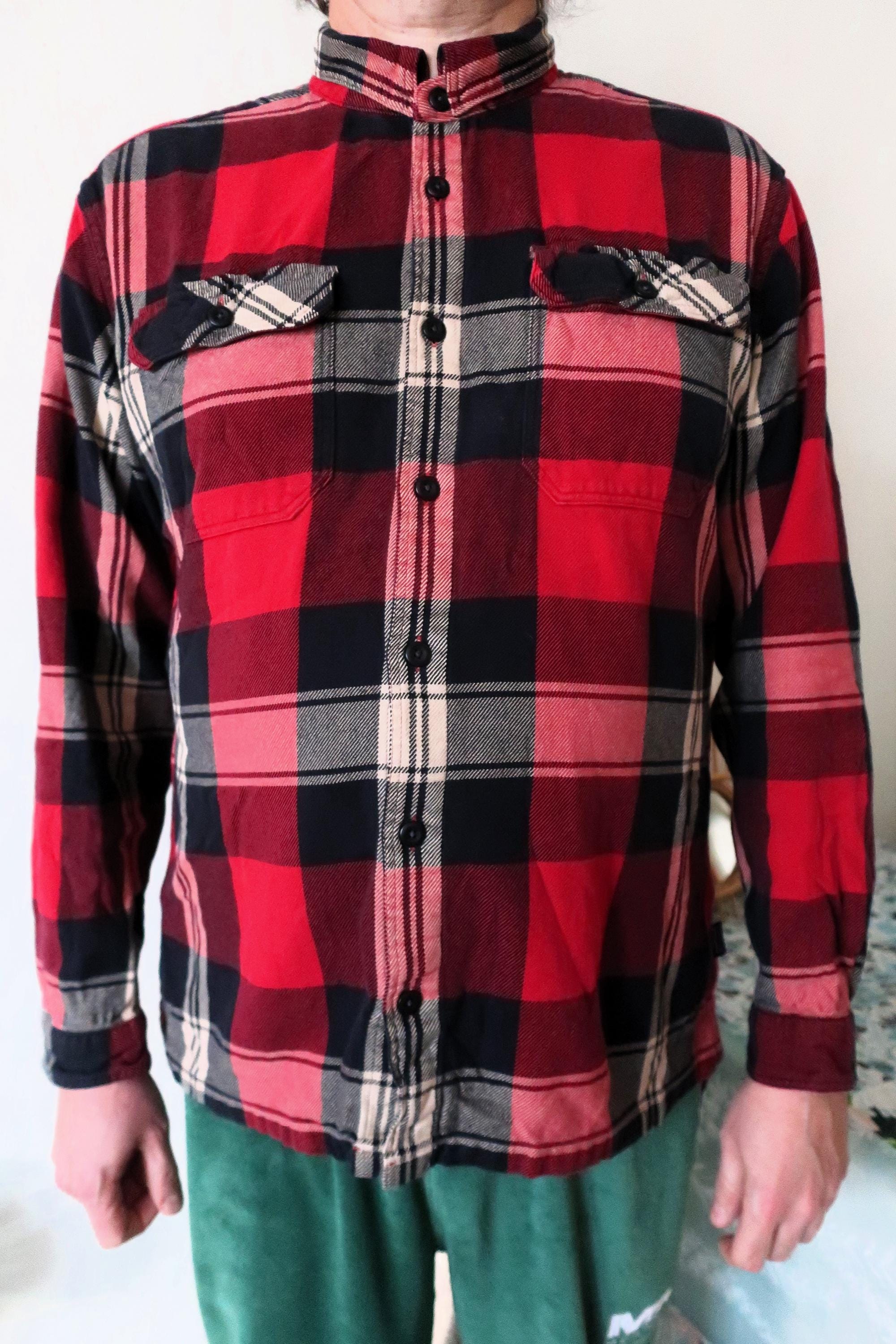 Vintage Patagonia Brushed Organic Cotton Red Black and White Plaid