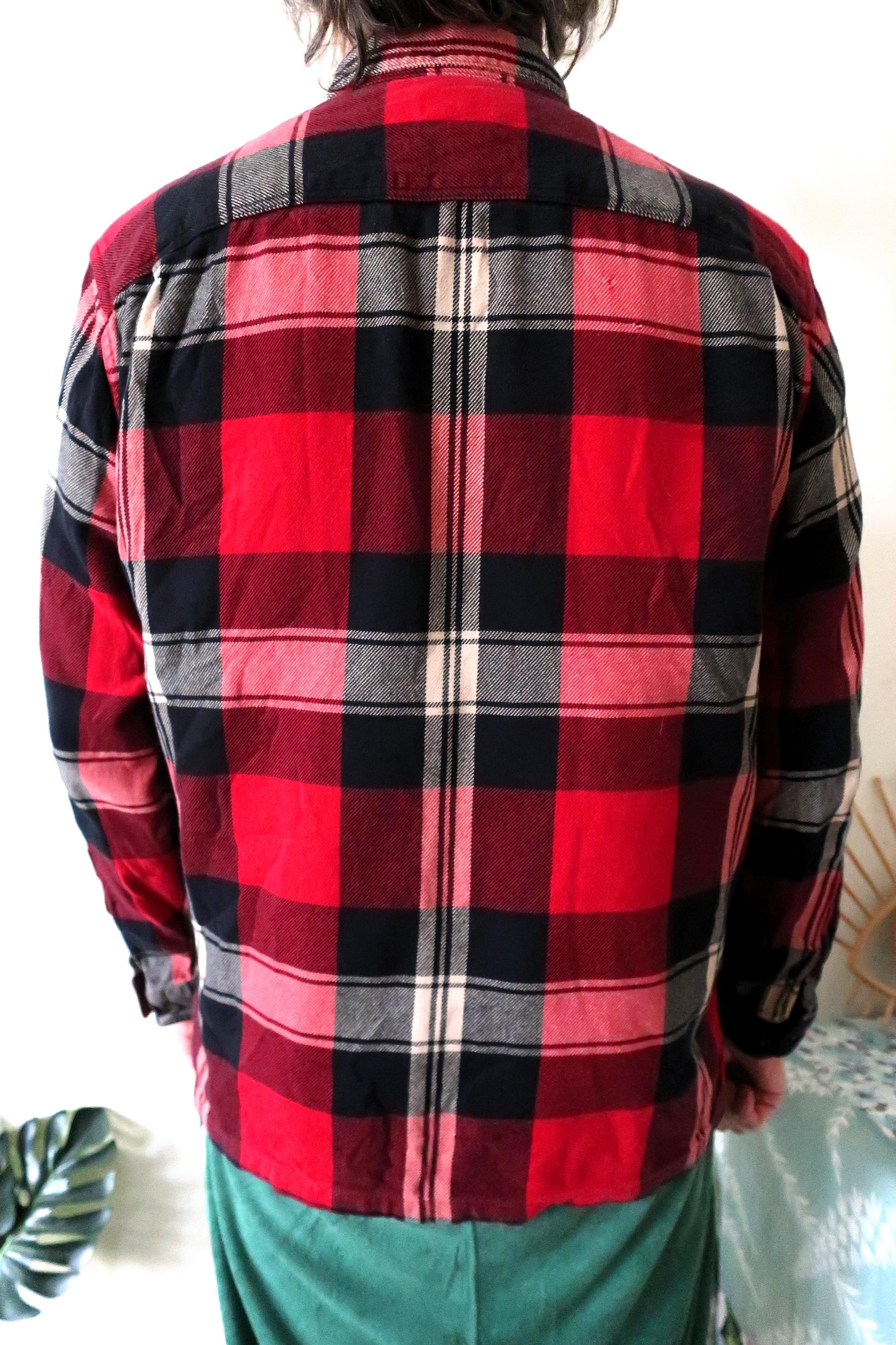 Vintage Patagonia Brushed Organic Cotton Red Black and White Plaid