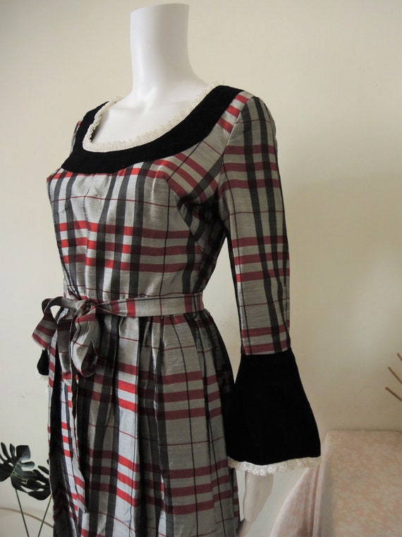 Vintage Kati at Laura Phillips belted maxi tartan… - image 5