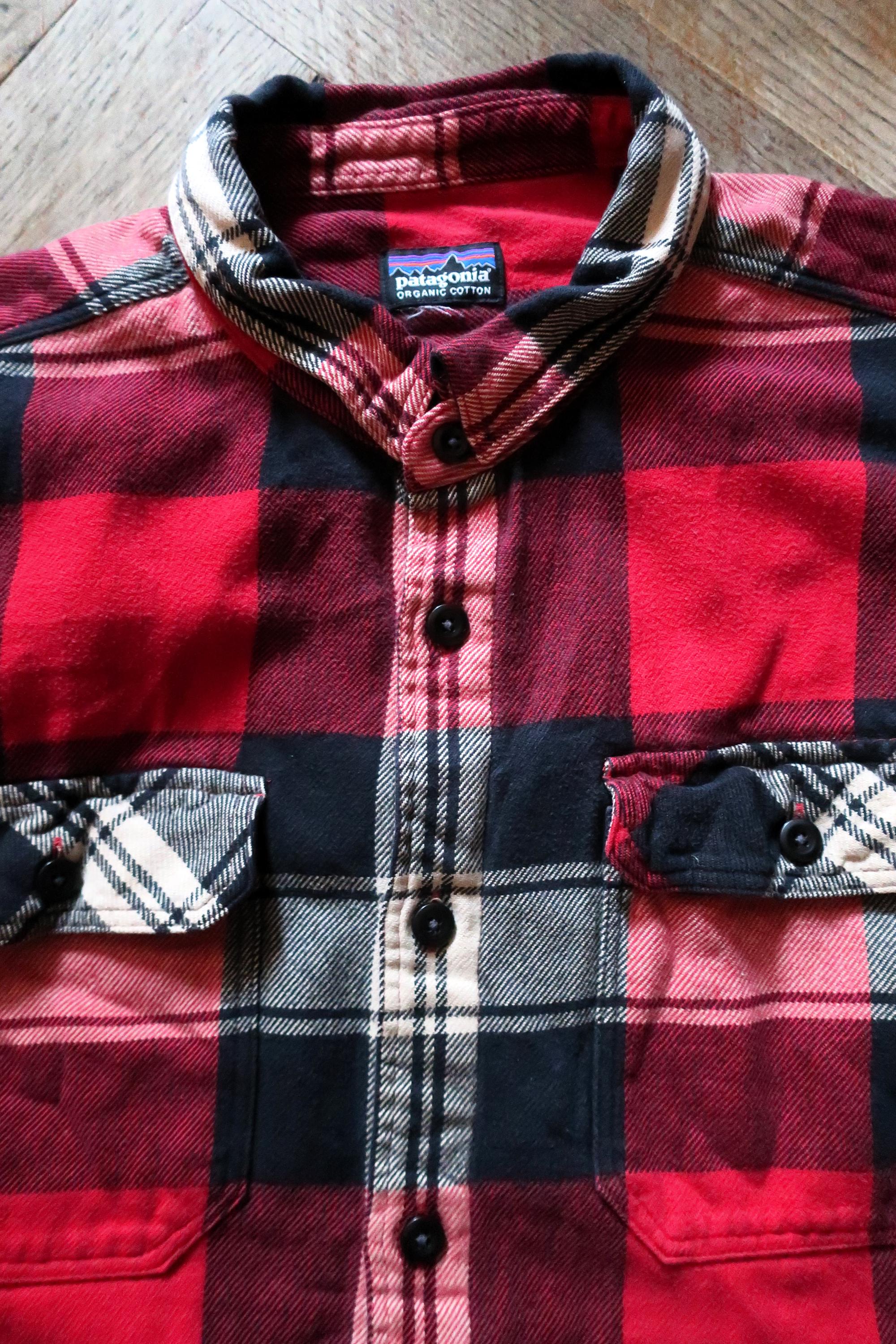 Vintage Patagonia Brushed Organic Cotton Red Black and White Plaid