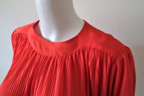 Vintage H&M Hennes Mauritz light red coral poppy … - image 5
