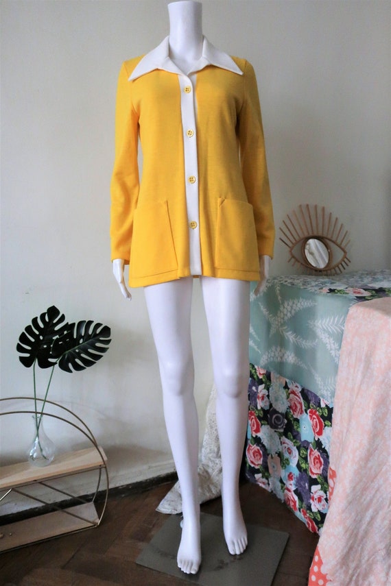 Swedish Vintage Yellow Jersey Blazer 