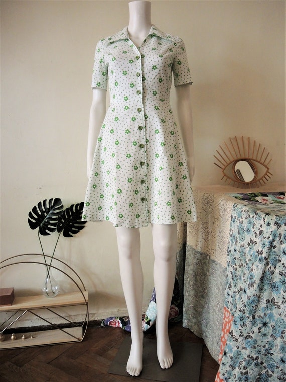 Pointed Collar Mini Dress