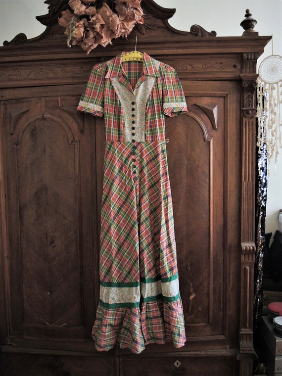 Vintage Betty Barclay cotton maxi prairie dress w… - image 8