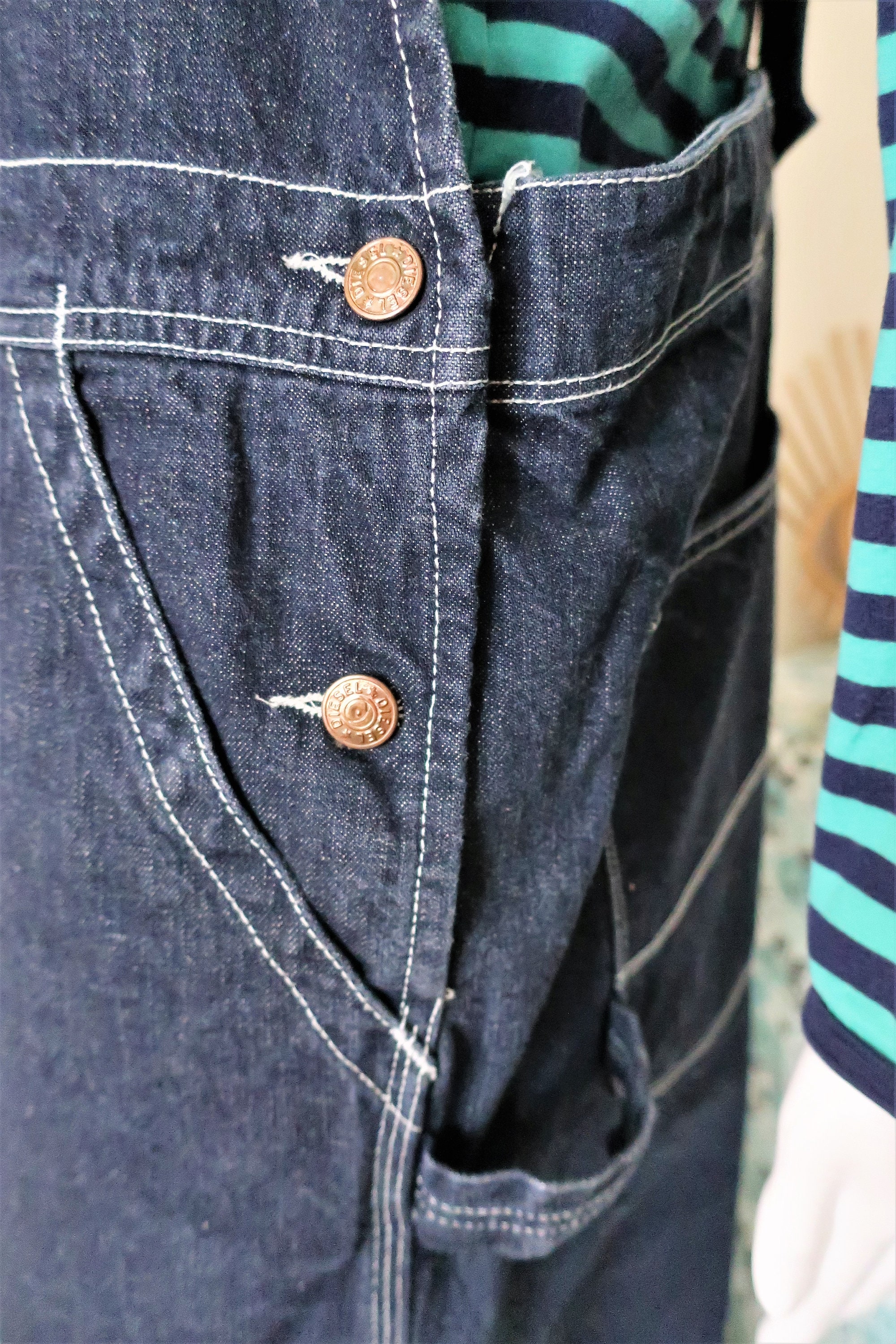 Buy Vintage Diesel Denim Jeans Dungaree Work Trousers Pants 