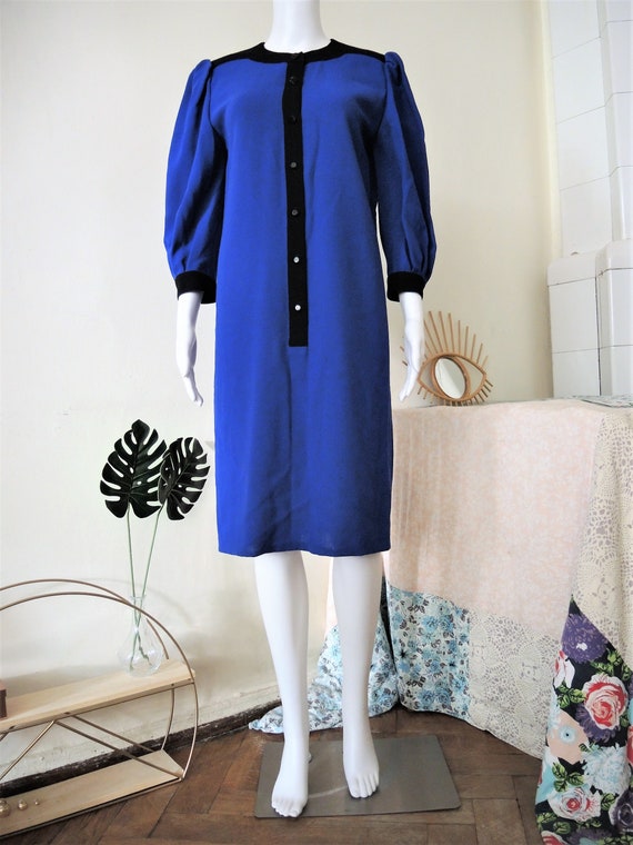 Royal Blue Tunic with Contrasting Trims