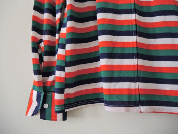 Vintage striped longsleeve polo shirt 1990s - image 5