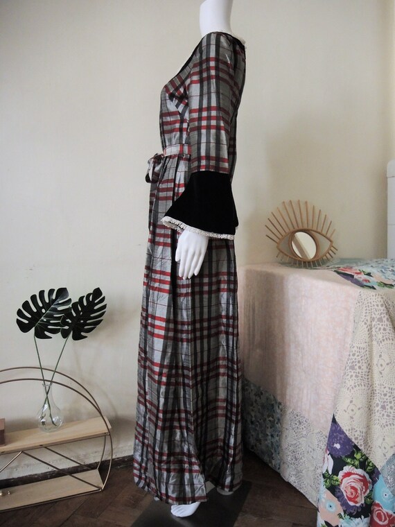 Vintage Kati at Laura Phillips belted maxi tartan… - image 7