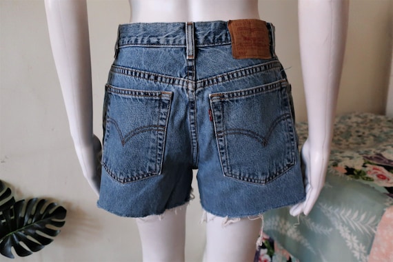 Jeans Levi s 550 blu medio vintage pantaloncini corti pantaloni corti stile 5 tasche anni 90 Etsy Italia
