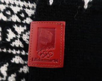 Vintage Swix Wool Knit Sweater Lillehammer 94 Olympics With Nordic